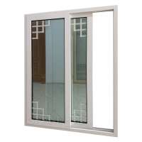 Modern aluminum framed sliding window grill design for Nigeria market