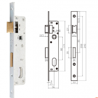 1550 aluminum door lock with oval cylinder hole for middle east market