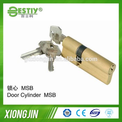 Double side Brass cylinder with key for aluminum door(MSB)