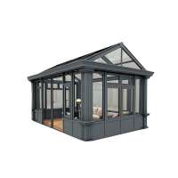 Customized size thermal break aluminum cheap glass sunroom furniture with tempered glass for sale