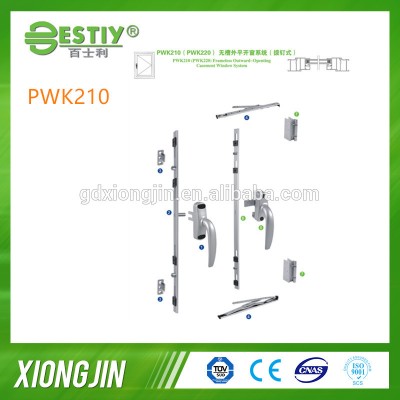 mutil point lock and friction stay for Outward-Opening Aluminum Window System (PWK210)