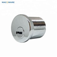 High Security Chrome Plated Quality Brass Rounded Mortise Door Lock Cylinder