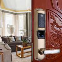 RFID Hotel Biometric Fingerprint digital Door Lock With Keypad